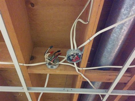 ceiling tile mount with junction box|how to install junction box above electrical.